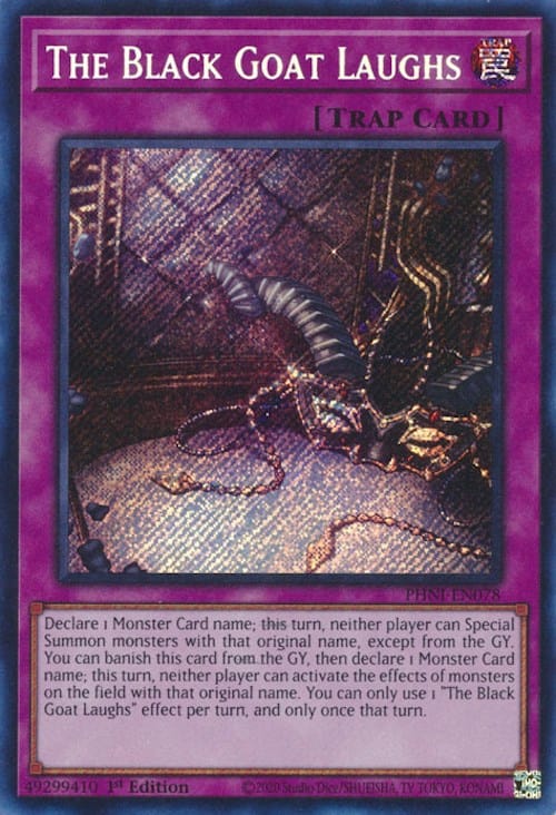The Black Goat Laughs [PHNI-EN078] Secret Rare - Yugioh Cards For Your TCG Needs!