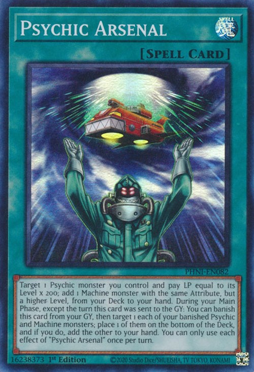 Psychic Arsenal [PHNI-EN082] Super Rare - Yugioh Cards For Your TCG Needs!