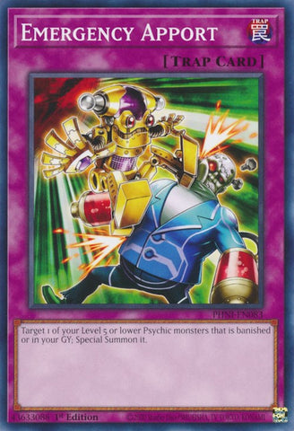 Emergency Apport [PHNI-EN083] Common - Yugioh Cards For Your TCG Needs!