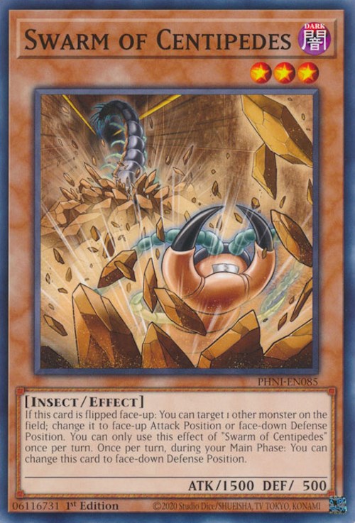 Swarm of Centipedes [PHNI-EN085] Common - Yugioh Cards For Your TCG Needs!