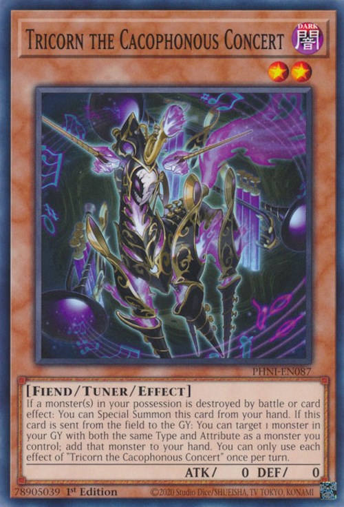Tricorn the Cacophonous Concert [PHNI-EN087] Common - Yugioh Cards For Your TCG Needs!