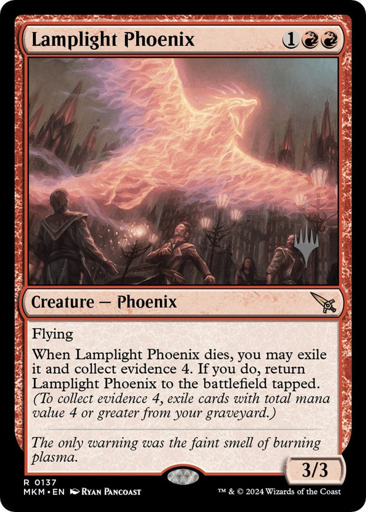 Lamplight Phoenix (Promo Pack) [Murders at Karlov Manor Promos] Magic: The Gathering