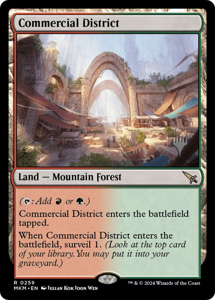 Commercial District (Promo Pack) [Murders at Karlov Manor Promos] Magic: The Gathering