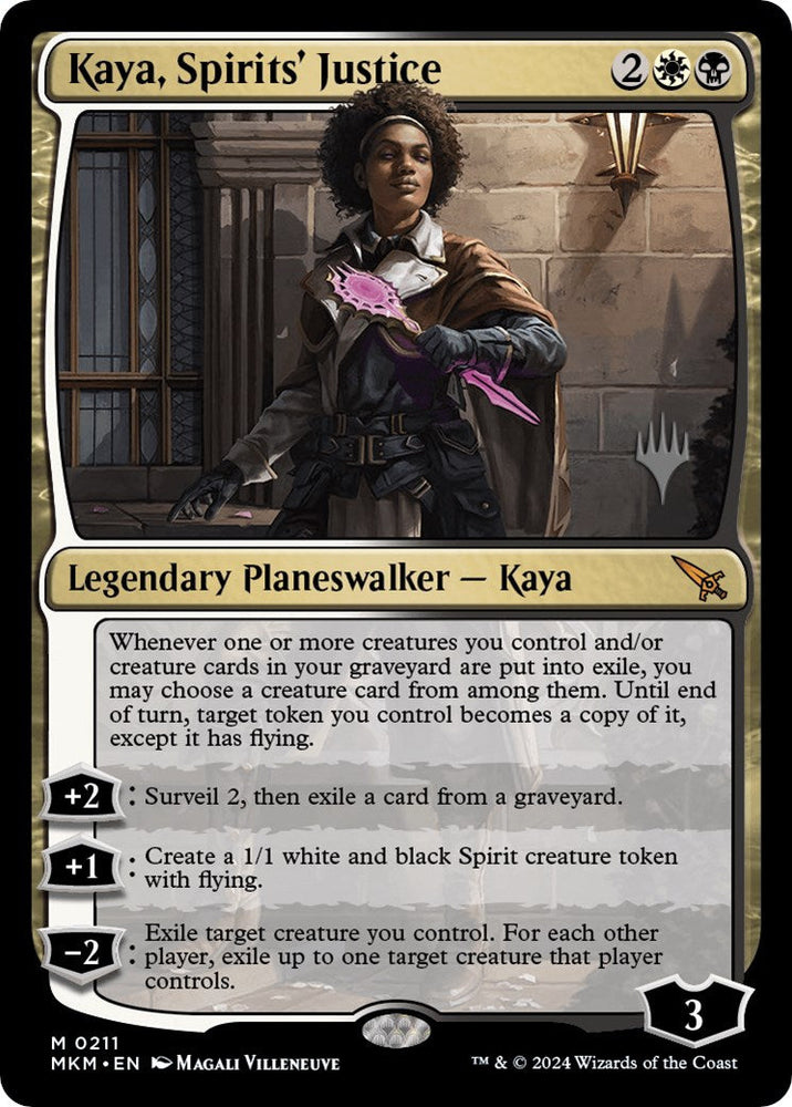 Kaya, Spirits' Justice (Promo Pack) [Murders at Karlov Manor Promos] Magic: The Gathering