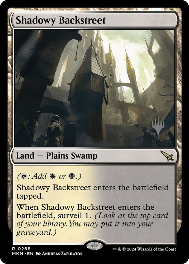 Shadowy Backstreet (Promo Pack) [Murders at Karlov Manor Promos] Magic: The Gathering