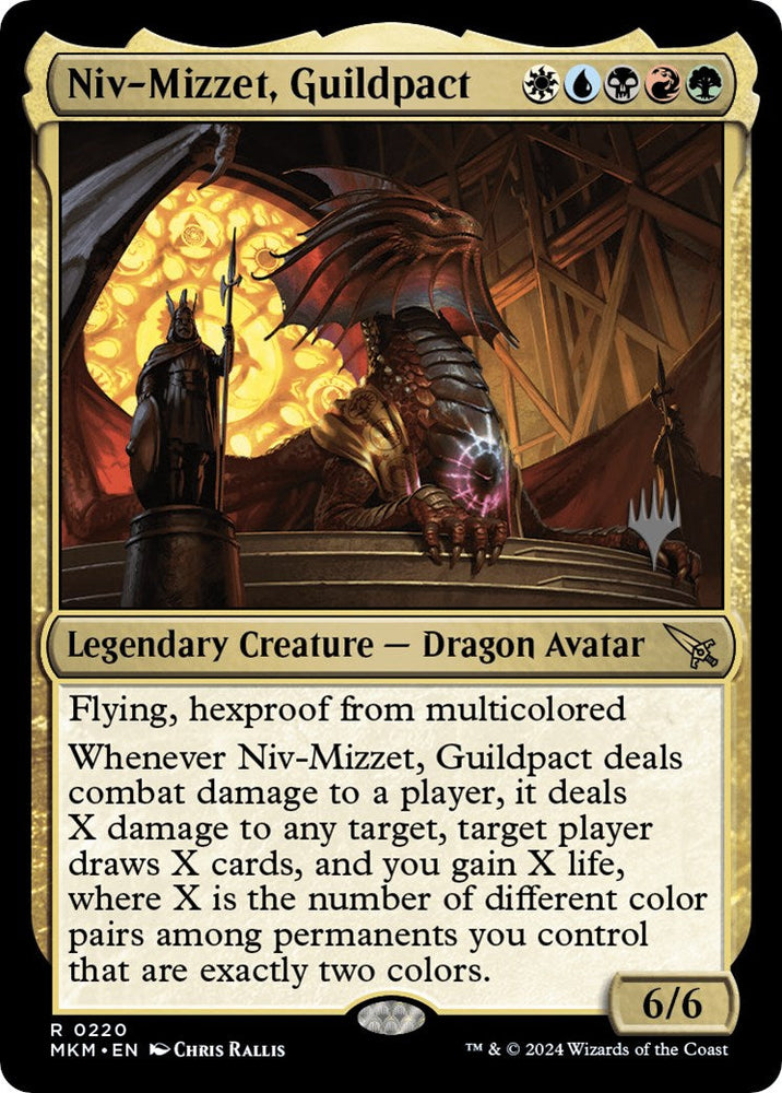 Niv-Mizzet, Guildpact (Promo Pack) [Murders at Karlov Manor Promos] Magic: The Gathering