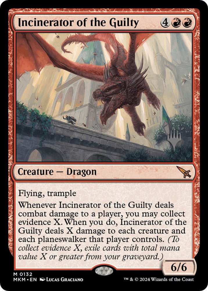 Incinerator of the Guilty (Promo Pack) [Murders at Karlov Manor Promos] Magic: The Gathering