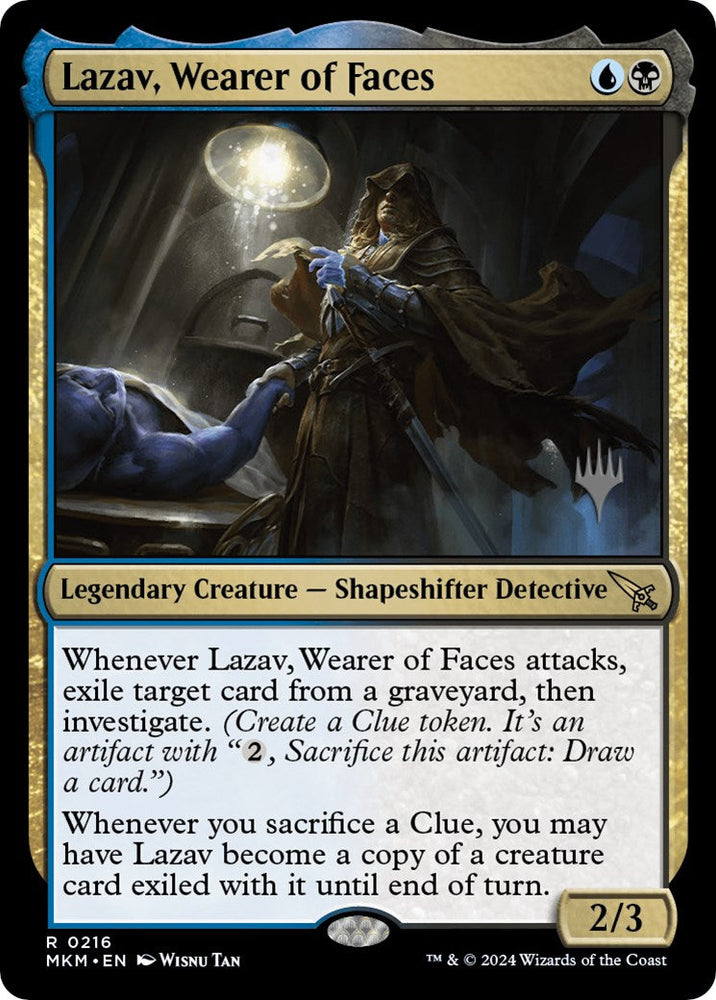Lazav, Wearer of Faces (Promo Pack) [Murders at Karlov Manor Promos] Magic: The Gathering