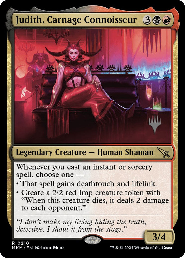 Judith, Carnage Connoisseur (Promo Pack) [Murders at Karlov Manor Promos] Magic: The Gathering