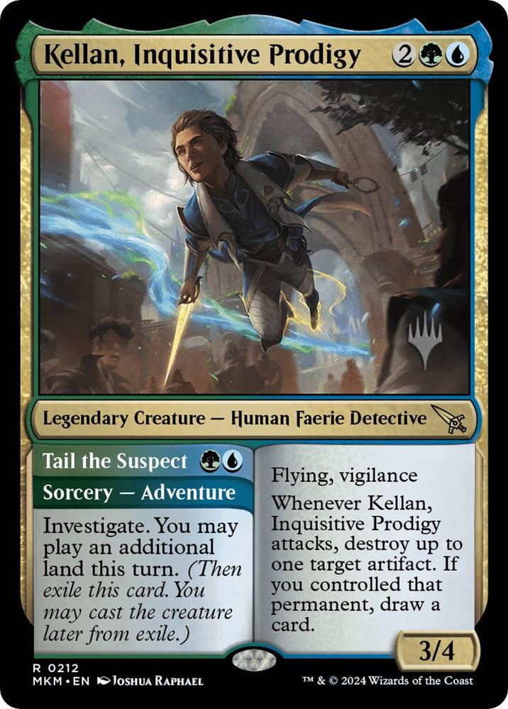 Kellan, Inquisitive Prodigy // Tail the Suspect (Promo Pack) [Murders at Karlov Manor Promos] Magic: The Gathering