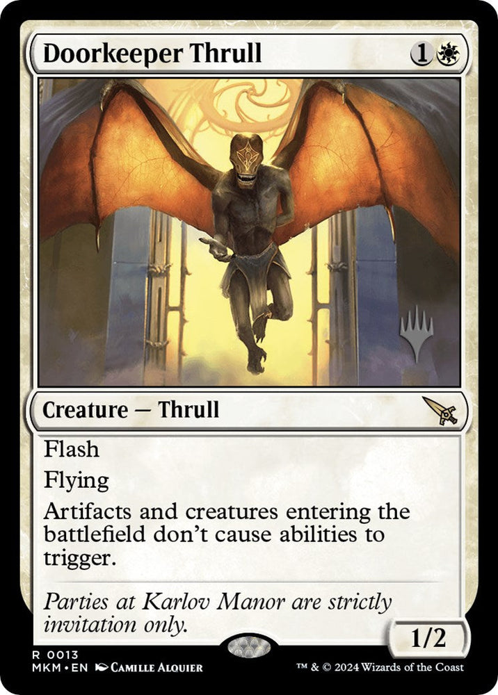 Doorkeeper Thrull (Promo Pack) [Murders at Karlov Manor Promos] Magic: The Gathering