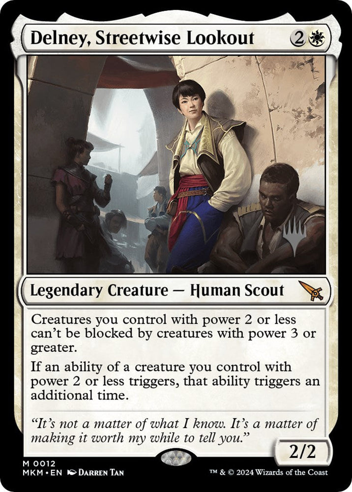 Delney, Streetwise Lookout (Promo Pack) [Murders at Karlov Manor Promos] Magic: The Gathering