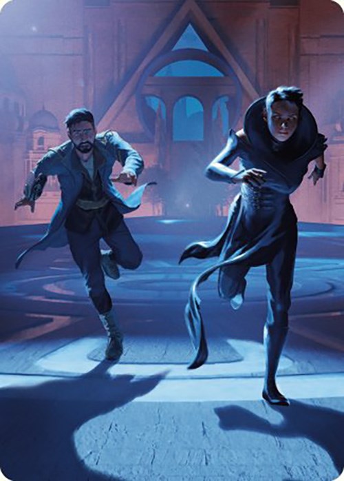 Unauthorized Exit Art Card [Murders at Karlov Manor Art Series] Magic: The Gathering