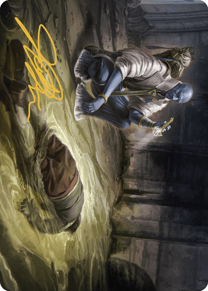 Drag the Canal Art Card (Gold-Stamped Signature) [Murders at Karlov Manor Art Series] Magic: The Gathering
