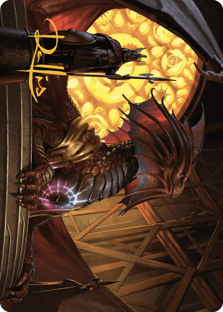 Niv-Mizzet, Guildpact Art Card (21/49) (Gold-Stamped Signature) [Murders at Karlov Manor Art Series] Magic: The Gathering