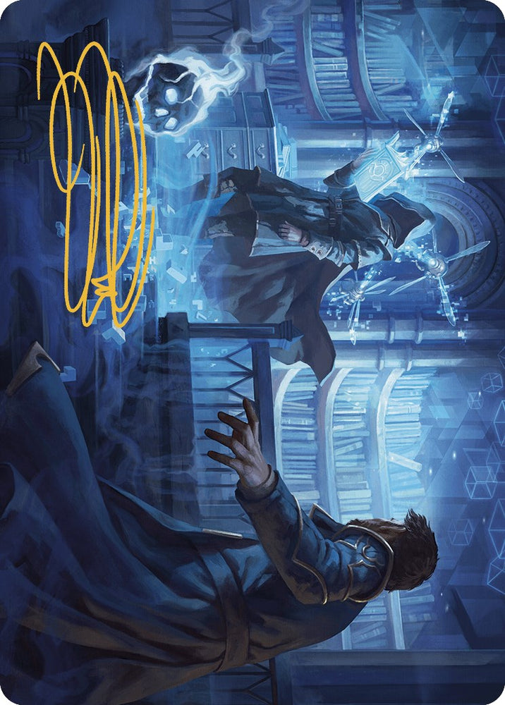Intrude on the Mind Art Card (Gold-Stamped Signature) [Murders at Karlov Manor Art Series] Magic: The Gathering