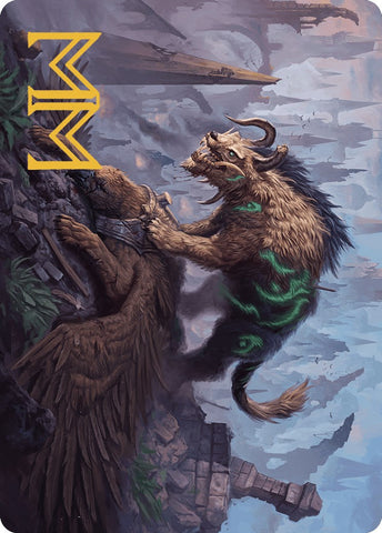 Axebane Ferox Art Card (Gold-Stamped Signature) [Murders at Karlov Manor Art Series] Magic: The Gathering