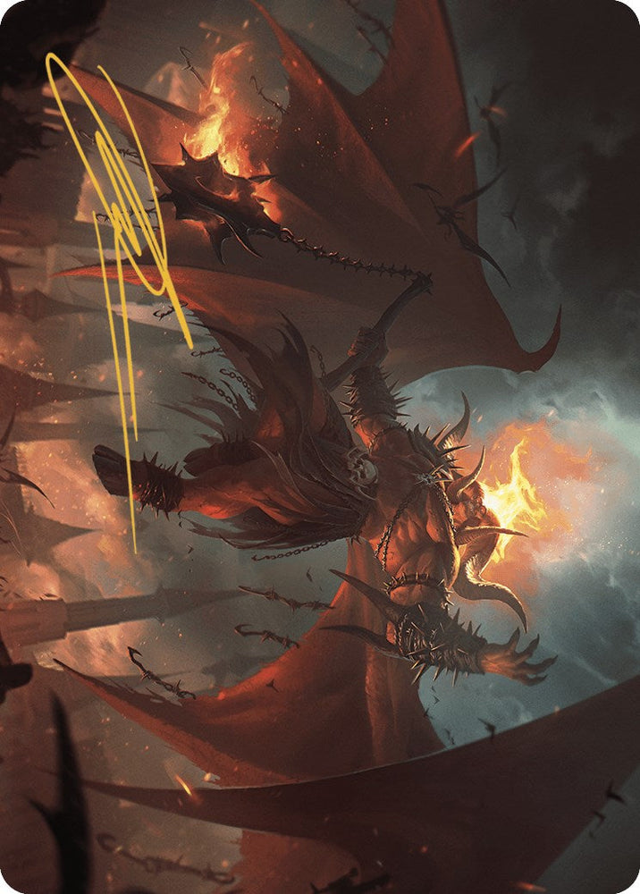 Rakdos, Patron of Chaos Art Card (22/49) (Gold-Stamped Signature) [Murders at Karlov Manor Art Series] Magic: The Gathering