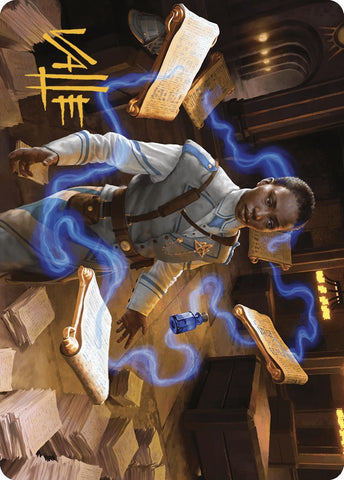 Case File Auditor Art Card (Gold-Stamped Signature) [Murders at Karlov Manor Art Series] Magic: The Gathering