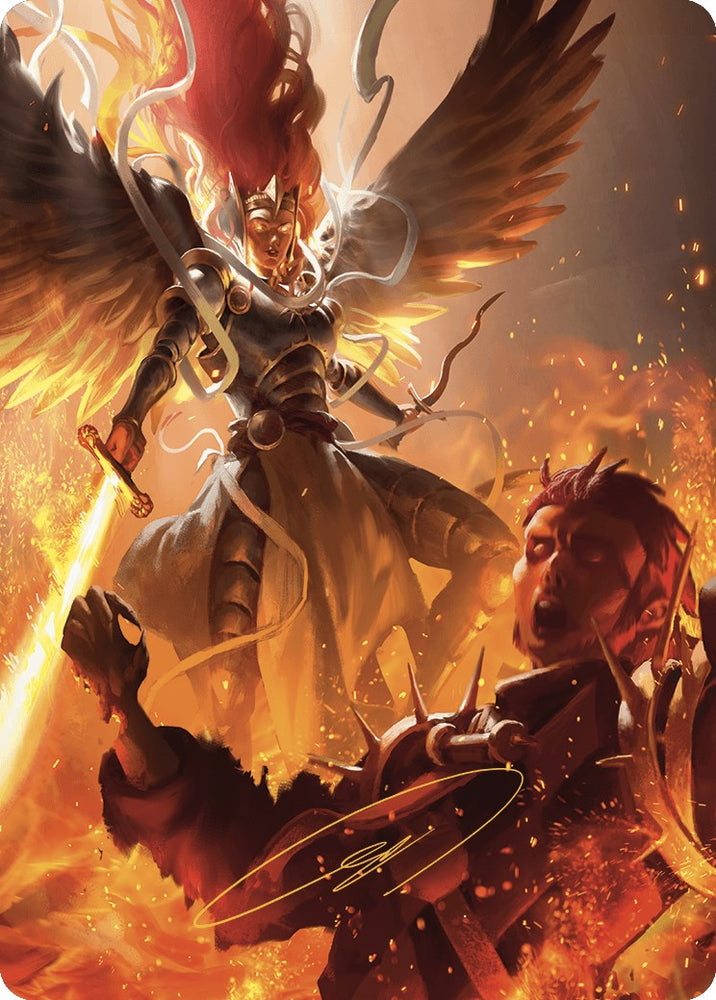 Warleader's Call Art Card (35/49) (Gold-Stamped Signature) [Murders at Karlov Manor Art Series] Magic: The Gathering
