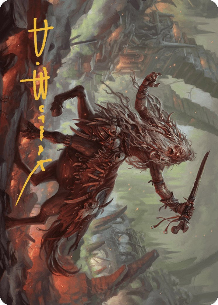 Yarus, Roar of the Old Gods Art Card (24/49) (Gold-Stamped Signature) [Murders at Karlov Manor Art Series] Magic: The Gathering
