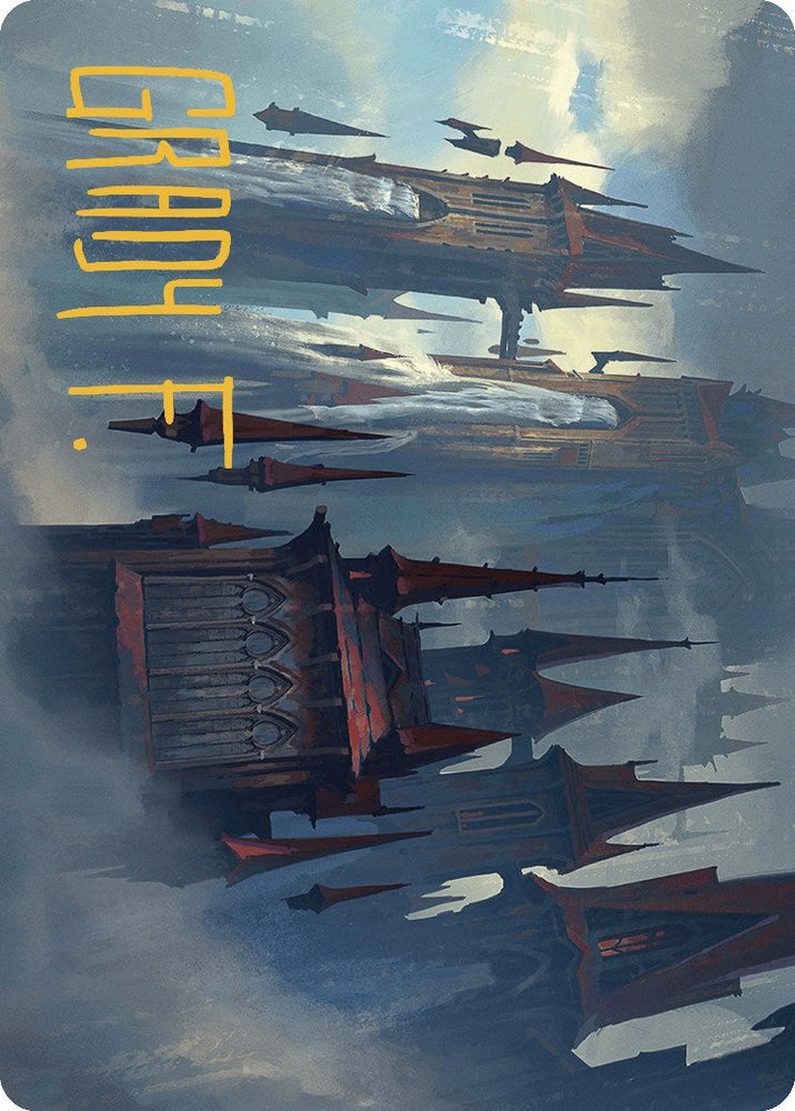 Thundering Falls Art Card (Gold-Stamped Signature) [Murders at Karlov Manor Art Series] Magic: The Gathering