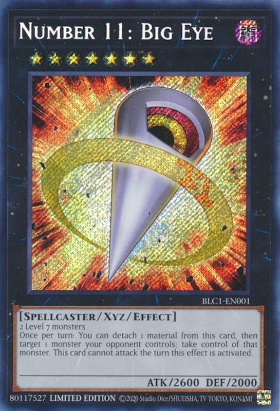 Number 11: Big Eye [BLC1-EN001] Secret Rare - Yugioh Cards For Your TCG Needs!