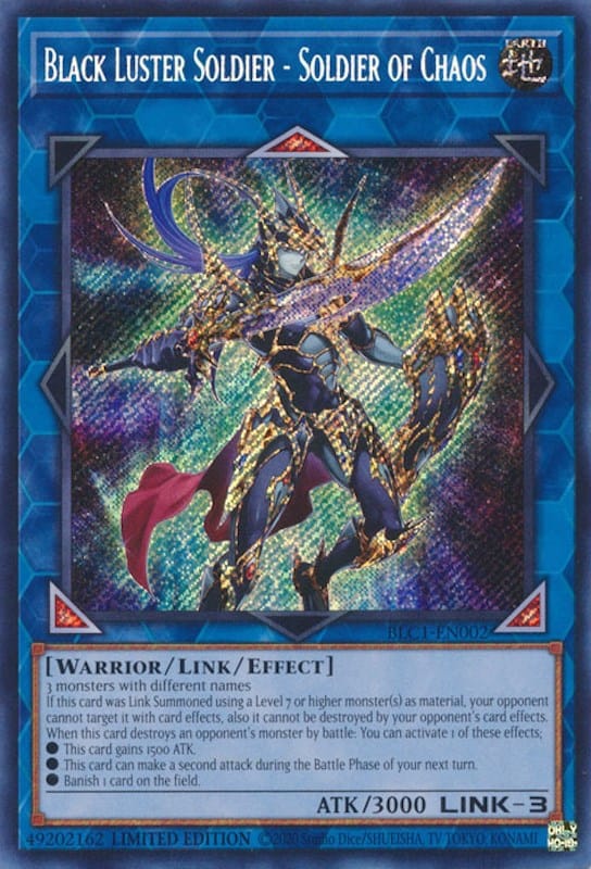 Black Luster Soldier - Soldier of Chaos [BLC1-EN002] Secret Rare - Yugioh Cards For Your TCG Needs!