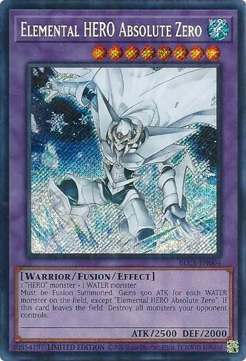 Elemental HERO Absolute Zero [BLC1-EN004] Secret Rare - Yugioh Cards For Your TCG Needs!