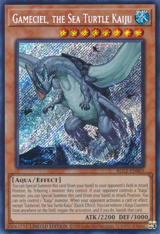 Gameciel, the Sea Turtle Kaiju [BLC1-EN005] Secret Rare - Yugioh Cards For Your TCG Needs!