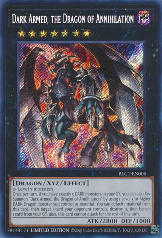 Dark Armed, the Dragon of Annihilation [BLC1-EN006] Secret Rare - Yugioh Cards For Your TCG Needs!