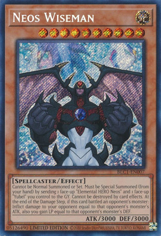Neos Wiseman [BLC1-EN007] Secret Rare - Yugioh Cards For Your TCG Needs!