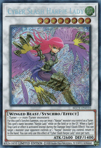 Cyber Slash Harpie Lady [BLC1-EN010] Secret Rare - Yugioh Cards For Your TCG Needs!