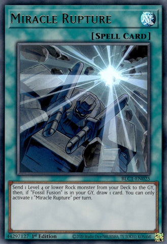 Miracle Rupture [BLC1-EN025] Ultra Rare - Yugioh Cards For Your TCG Needs!