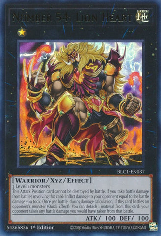 Number 54: Lion Heart [BLC1-EN037] Ultra Rare - Yugioh Cards For Your TCG Needs!