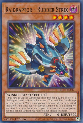 Raidraptor - Rudder Strix [BLC1-EN047] Common - Yugioh Cards For Your TCG Needs!