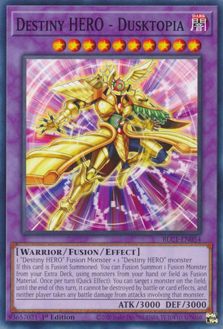Destiny HERO - Dusktopia [BLC1-EN054] Common - Yugioh Cards For Your TCG Needs!