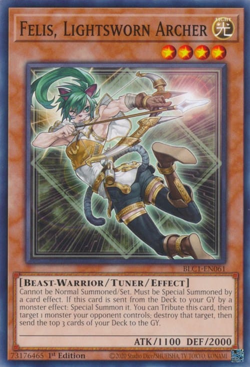 Felis, Lightsworn Archer [BLC1-EN061] Common - Yugioh Cards For Your TCG Needs!