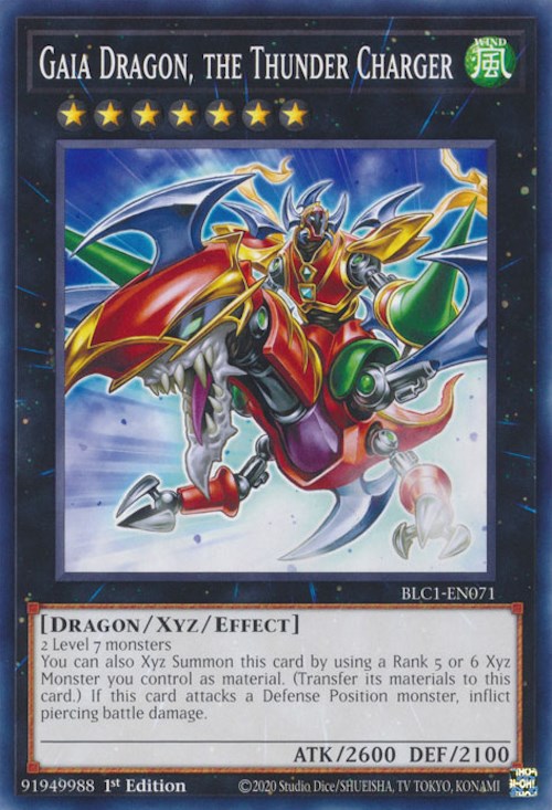 Gaia Dragon, the Thunder Charger [BLC1-EN071] Common - Yugioh Cards For Your TCG Needs!