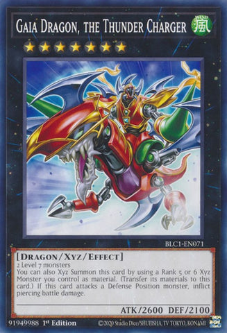 Gaia Dragon, the Thunder Charger [BLC1-EN071] Common - Yugioh Cards For Your TCG Needs!