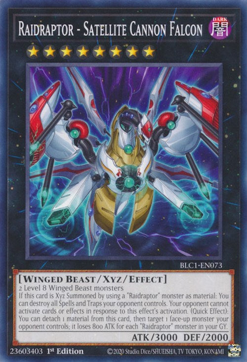Raidraptor - Satellite Cannon Falcon [BLC1-EN073] Common - Yugioh Cards For Your TCG Needs!