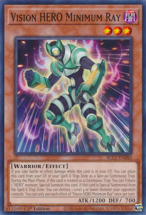 Vision HERO Minimum Ray [BLC1-EN080] Common - Yugioh Cards For Your TCG Needs!