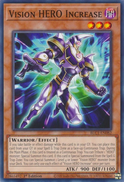 Vision HERO Increase [BLC1-EN082] Common - Yugioh Cards For Your TCG Needs!
