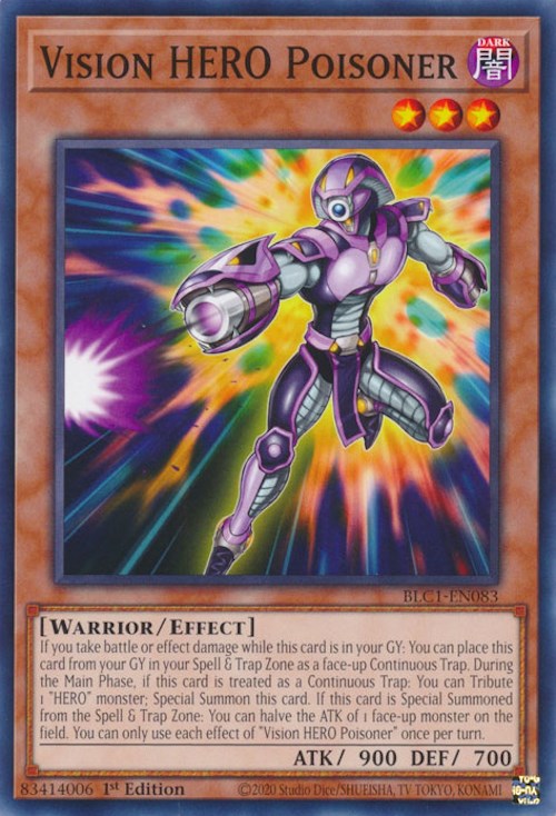 Vision HERO Poisoner [BLC1-EN083] Common - Yugioh Cards For Your TCG Needs!