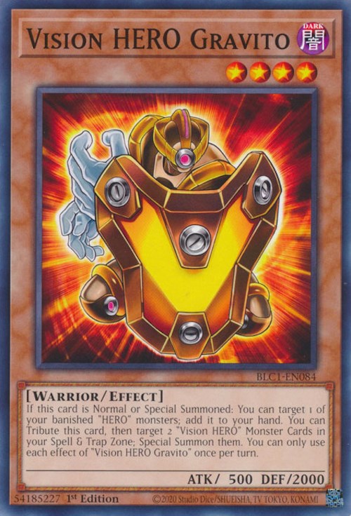 Vision HERO Gravito [BLC1-EN084] Common - Yugioh Cards For Your TCG Needs!