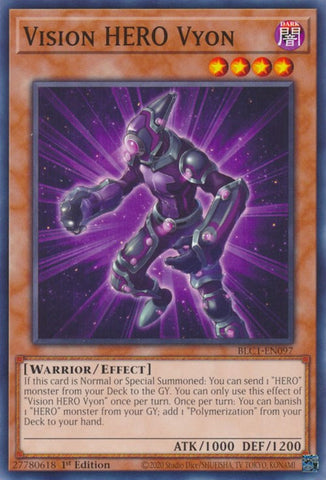 Vision HERO Vyon [BLC1-EN097] Common - Yugioh Cards For Your TCG Needs!