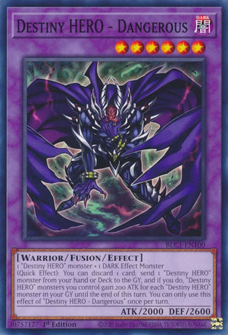 Destiny HERO - Dangerous [BLC1-EN100] Common - Yugioh Cards For Your TCG Needs!