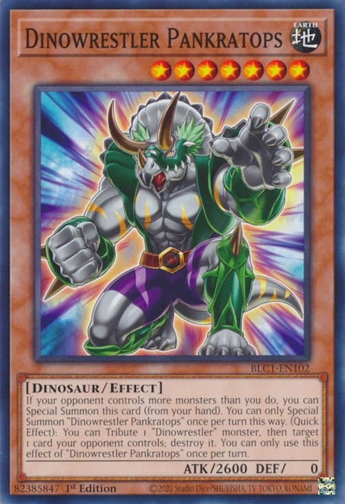 Dinowrestler Pankratops [BLC1-EN102] Common - Yugioh Cards For Your TCG Needs!