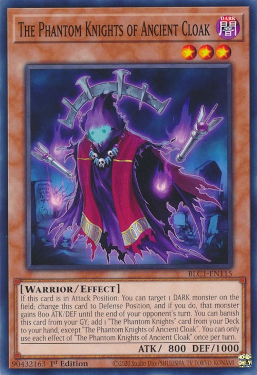 The Phantom Knights of Ancient Cloak [BLC1-EN115] Common - Yugioh Cards For Your TCG Needs!