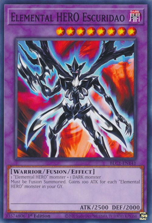 Elemental HERO Escuridao [BLC1-EN141] Common - Yugioh Cards For Your TCG Needs!